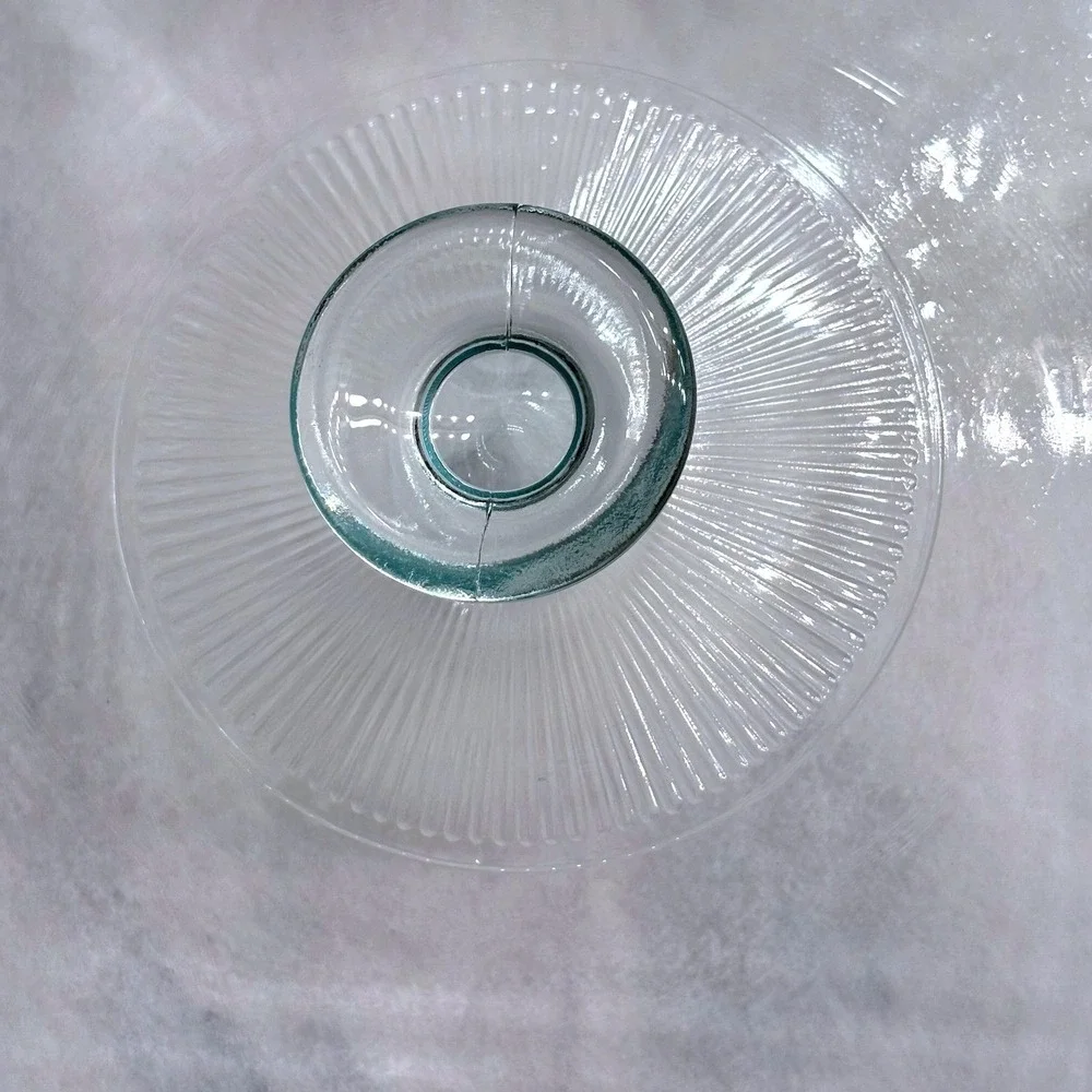 26 Pyrex A12C.A Clear Glass Square‎ Casserole Lid Sunburst Ribbed Knob Vintage